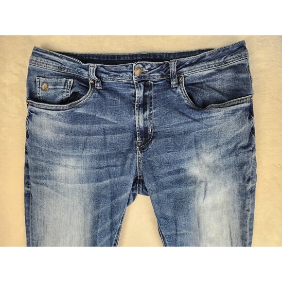 Buffalo David Bitton Jeans Mens 35"x27" Evan-X Straight Stretch Distressed - Picture 2 of 14